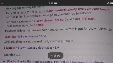 Class-5 Chapter-5 Decimals and Their applications exercise-5.1