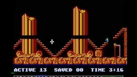 Lemmings (NES) fun level 14 solution