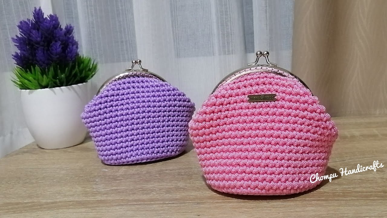 Easy DIY crochet click clack coins purse - Pattern for the beginners