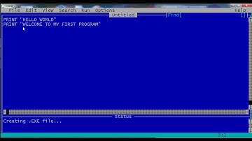 My First Qbasic Program