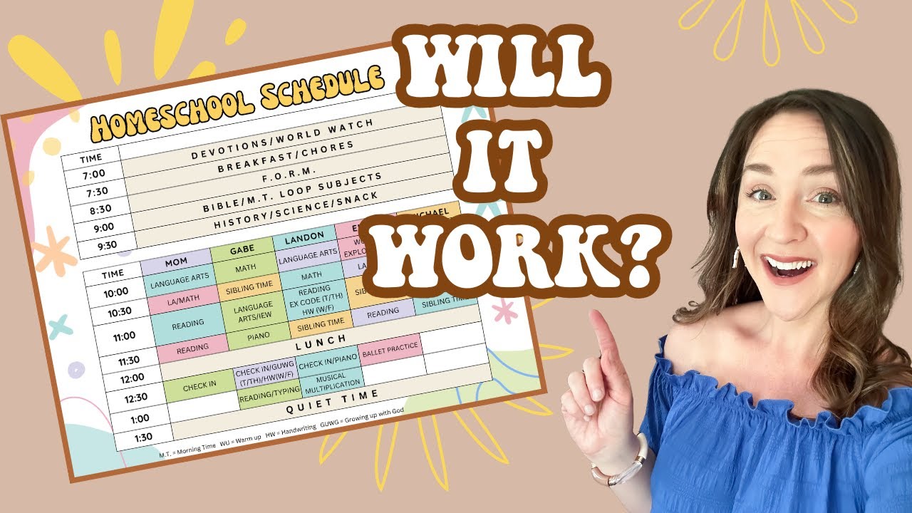 Our 2024-2025 Homeschool Schedule // Sibling Time - YouTube