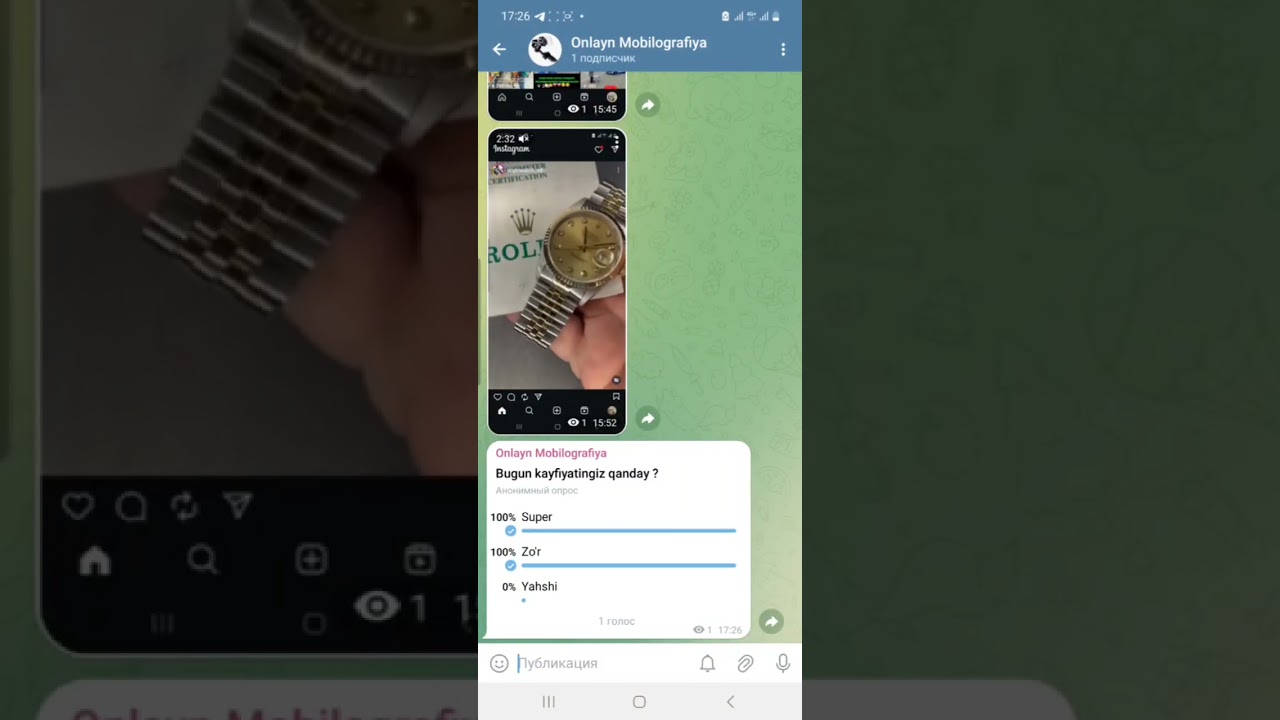 📊 Telegramda opros (so‘rovnoma) yaratish. 
