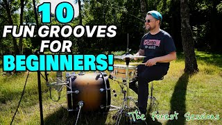 10 Fun Grooves For Beginner Drummers! | OUTDOOR DRUM LESSON - That Swedish Drummer