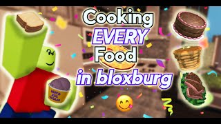Cooking EVERY Food in Bloxburg! (Part 1) #cute #bloxburg