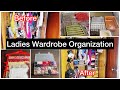 Ladies wardrobe organization  space saving closet organization  renter friendly ideas  womeniaatf