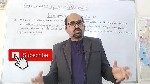 Development of lateral surface - video 3 - problem solution - engineering graphics