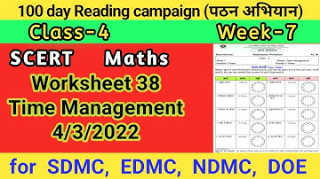 pathan abhiyan class 4th worksheet 38 (4/3/22) maths/pathan abhiyan worksheet 38/time table / week 7