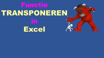 Functie TRANSPONEREN in Excel
