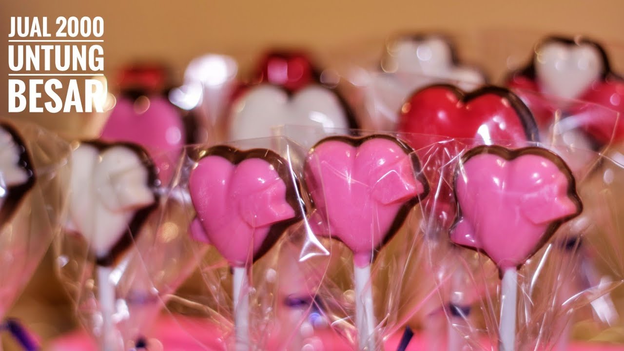 COKLAT LOLLIPOP, PERMEN COKLAT COCOK BUAT IDE USAHA RUMAHAN, BAKAL DISERBU SAAT LEBARAN/VALENTINE