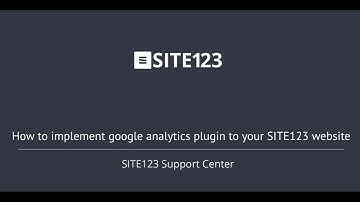 Implementing google analytics plugin to SITE123 website