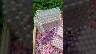 beaded cardholders pearl beads handmade beaded bags