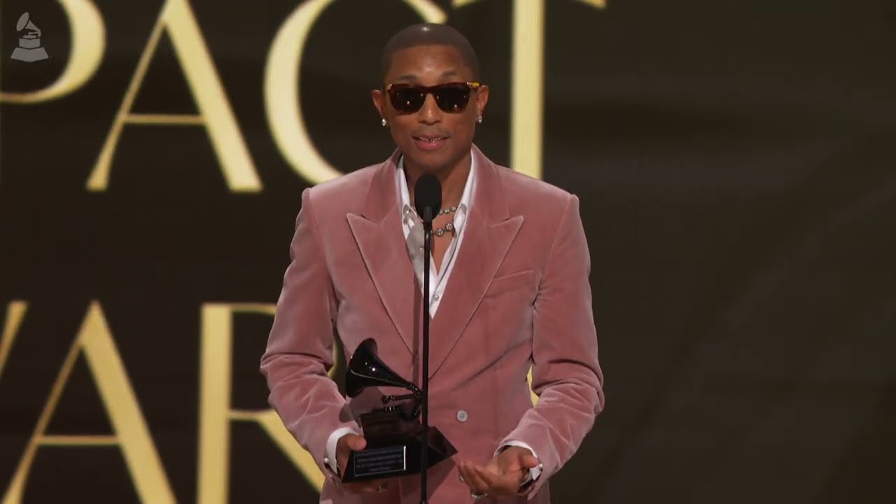 PHARRELL WILLIAMS Wins DR. DRE GLOBAL IMPACT AWARD | 2026 GRAMMYs Acceptance Speech