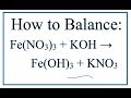 Balancing Chemical Equations with Polyatomic Ions