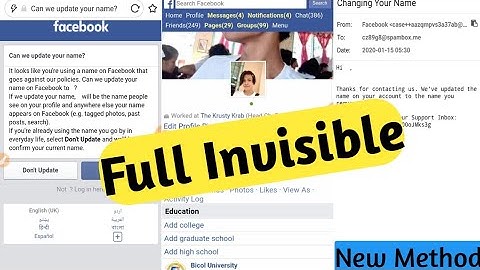 How To Create Full Invisible Facebook Account | New Trick 2020 | HAIDER ABBAS