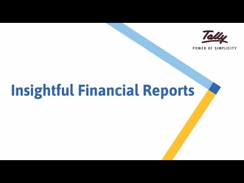 Insightful Financial Reports | TallyPrime Walkthrough