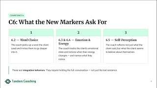 8.1.3 - PCC Markers - Listening, Awareness, and Growth (C6-C8) | PCC Markers Training