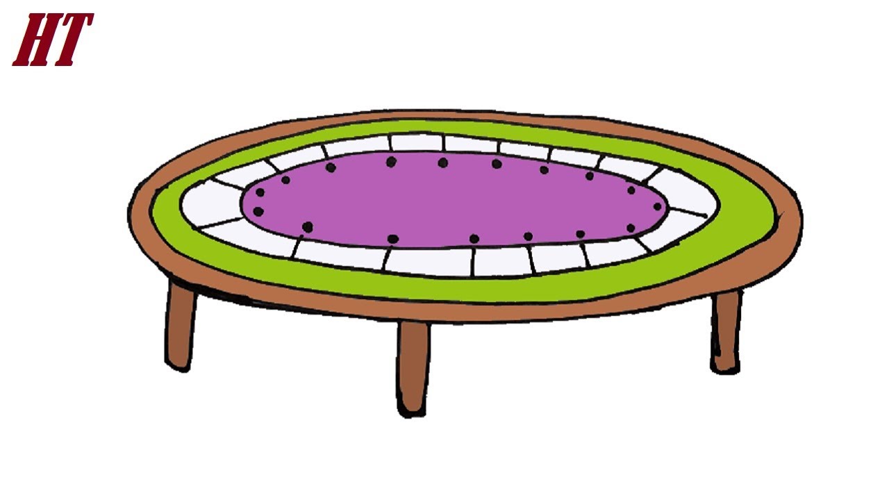 How to draw a Trampoline YouTube