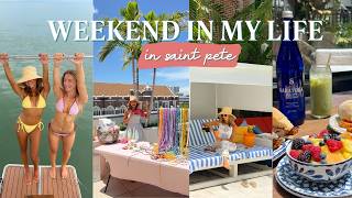 TAMPA FLORIDA WEEKEND IN MY LIFE ⛵️🍹🌞 sunset boat cruise, happy hour & bikini making