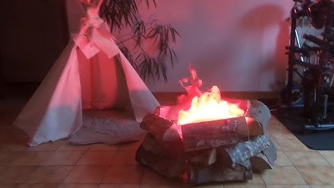 Homemade fake camp fire stage prop - Nicky kaboom