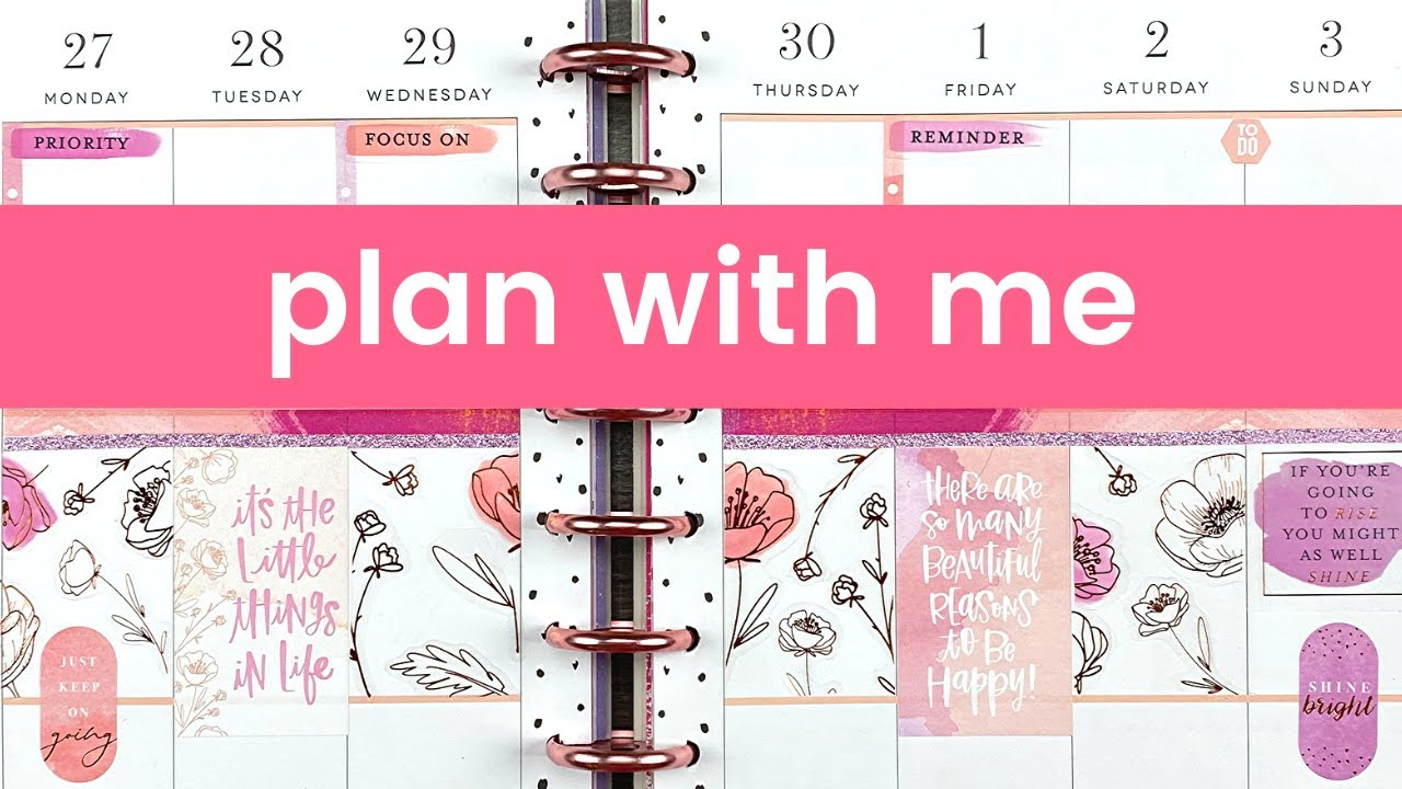 Plan With Me In The Happy Planner With Year To Shine Stickers Youtube