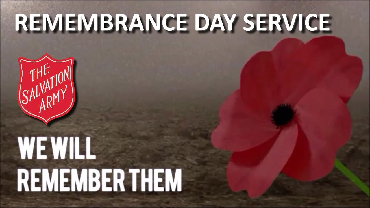 Remembrance Day Service Last Post Trumpet 2 Min Silence Poppies Hymns