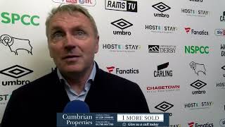 Paul Simpson speaking after the final game of the season against Derby