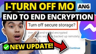 PAANO ALISIN ANG END TO END ENCRYPTION HOW TO REMOVE END TO END ENCRYPTION IN MESSENGER