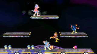 SSBM Team Match ~ TAS Team Falcon vs. CPU Team Starfox (TAS)