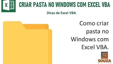 Criar pasta no Windows com Excel VBA - #20