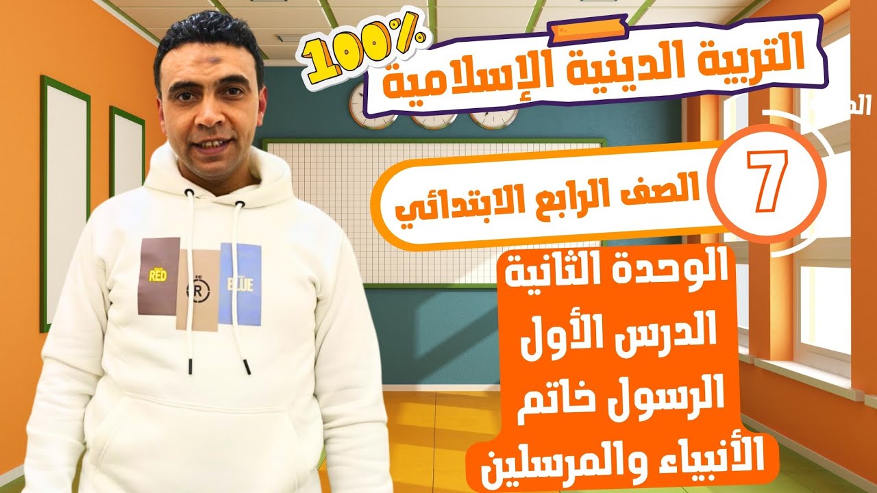الحصة السابعة الرسول خاتم الانبياء والمرسلين |التربية الدينية الإسلامية  | الصف الرابع الابتدائي