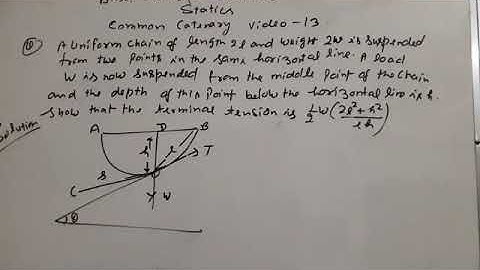 Common catnery .bsc class mechanics video 13