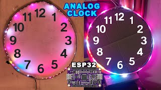 Analog Clock Project Using Esp32 And WS2812B RGB LEDs