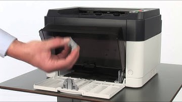 Installing the paper cassette on the FS-1061DN and FS-1041