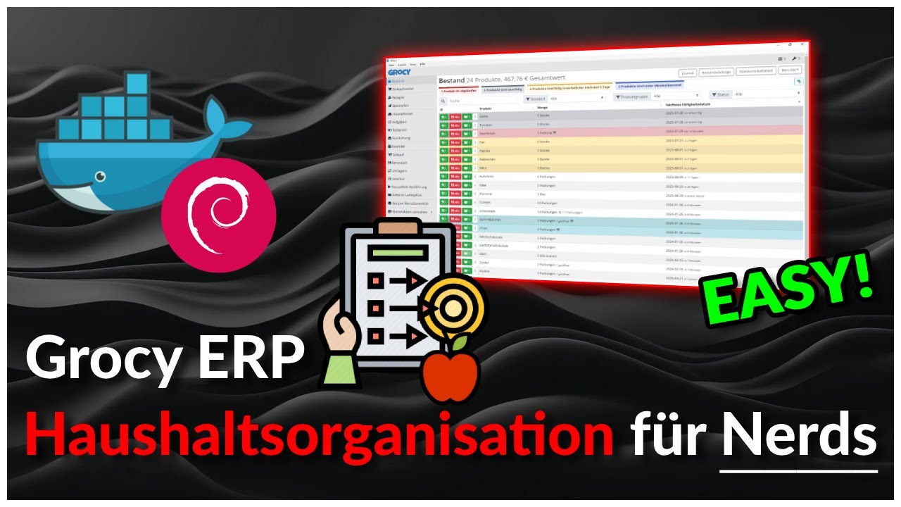 Grocy ERP installieren – Die perfekte Software für deine Haushaltsorganisation 📊🍎