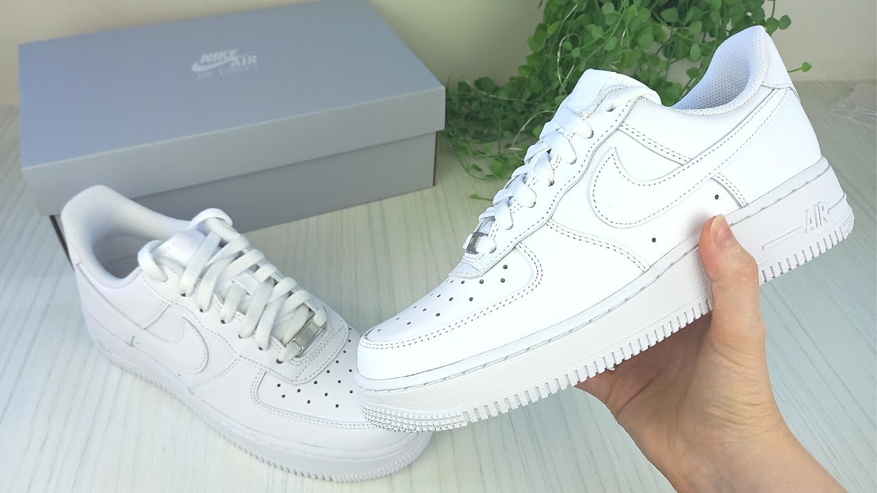 Nike Air Force 1 FEET + UNBOXING Review (All White Low '07) - YouTube