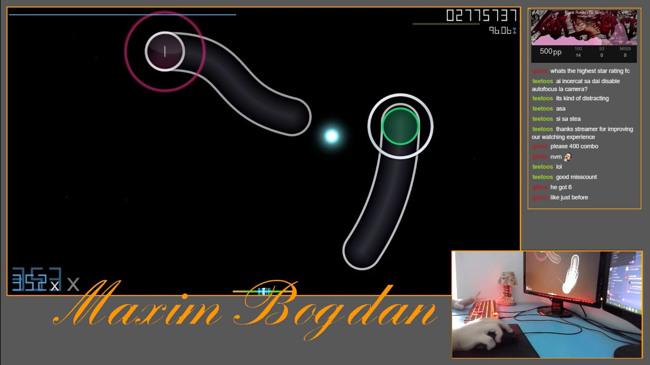 [9.93⭐Live] Maxim Bogdan | Vickeblanka - Black Rover (TV Size) [Extreme] +DT 93.26% {671pp 8❌}- osu!