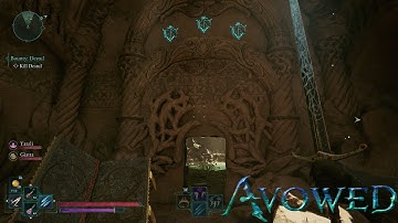 Mt Forja Crumbling Plaza 3 Shields Door Puzzle Solution - How to open the door for the Monk | Avowed