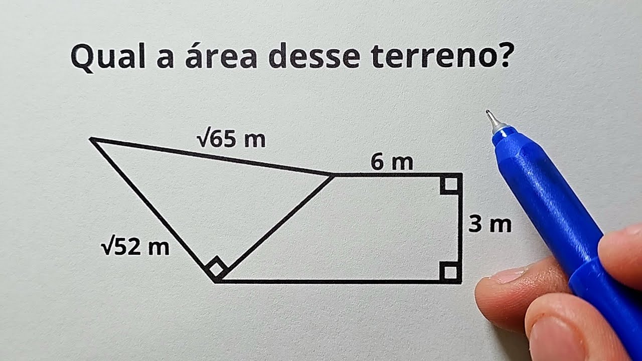 COMO CALCULAR A ÁREA DESSE TERRENO? - YouTube