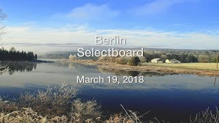 Berlin Selectboard - March 19, 2018