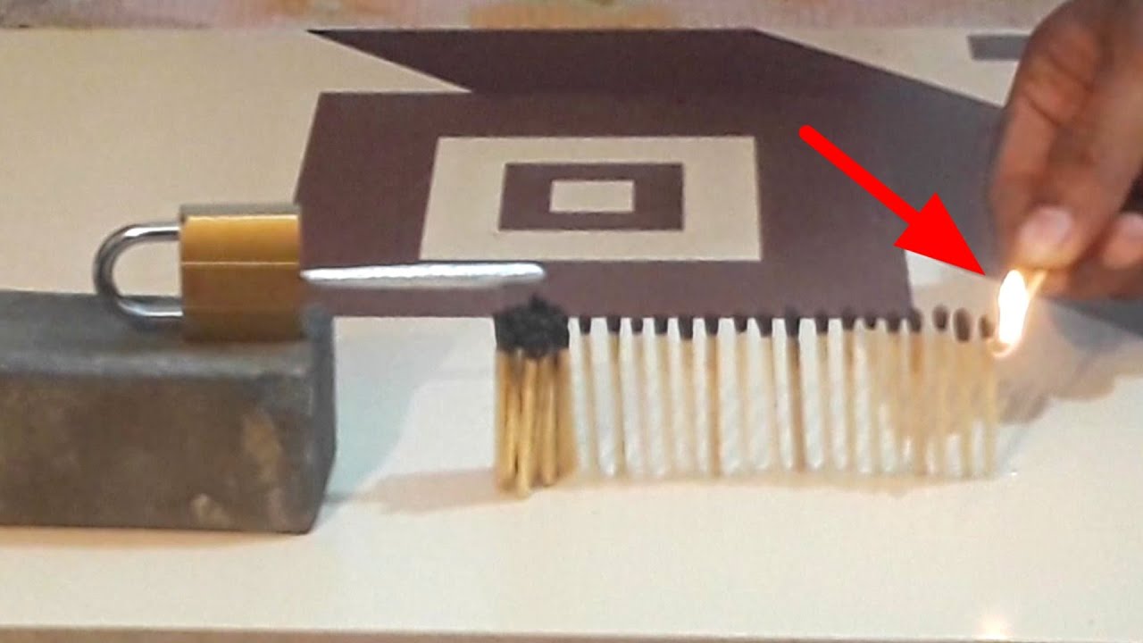 How to open a lock with matches. way to open a lock without key, Lock
