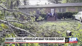 Greenville city council approves grant for Helene debris cleanup