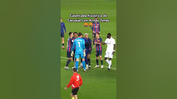 Calentada histórica de Carvajal con Arnau Tenas 🤬🤬#fcbarcelona #viralfutbol #carvajal #laliga