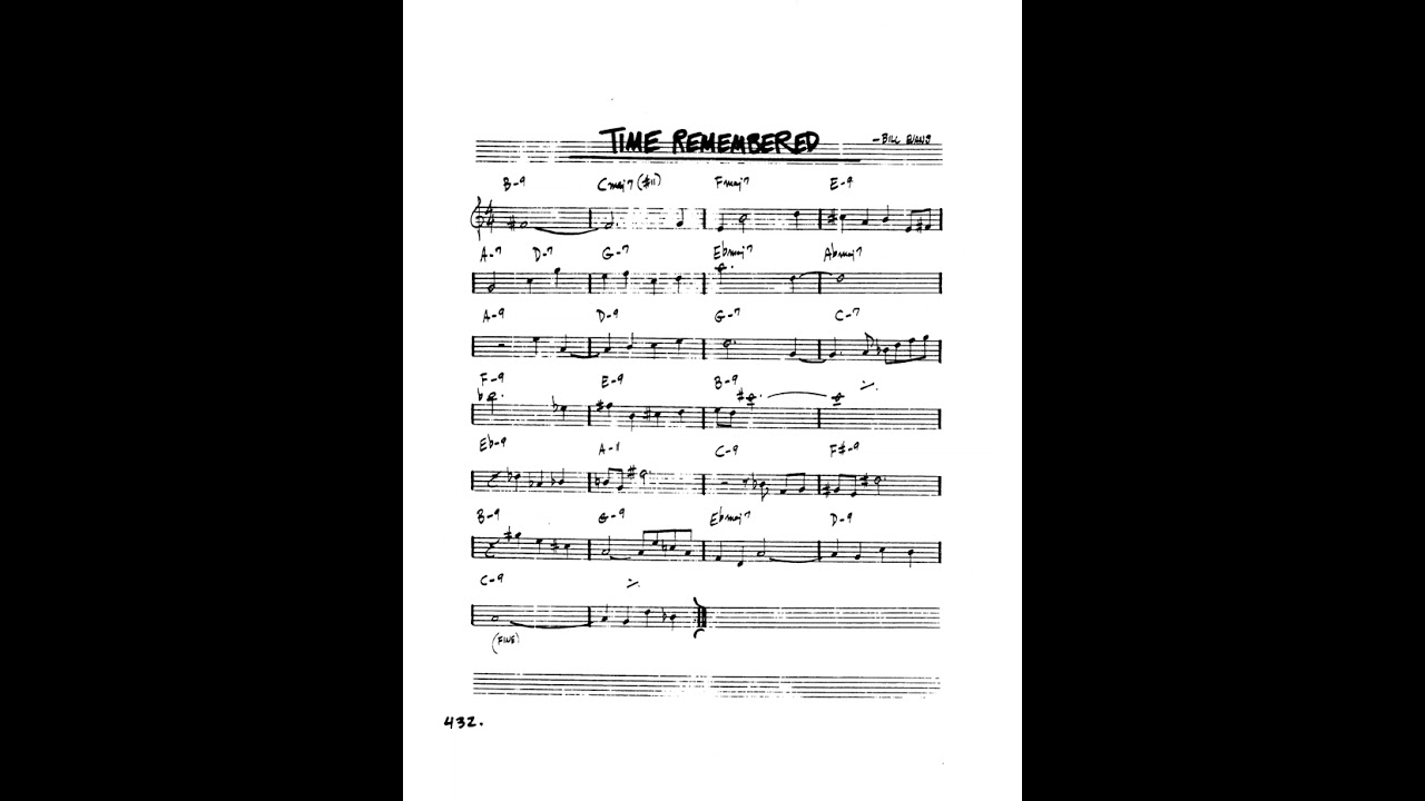 Time Remembered (Bill Evans) - Solo Jazz Piano (Real Book) | Budo