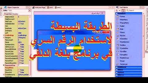 الطريقة البسييطة لاستخدام الرقم السري في لغة الدلفي║الدرس التاسع الطريقة الاولى