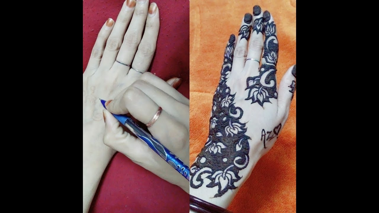 mehndi designs for hand use pen YouTube