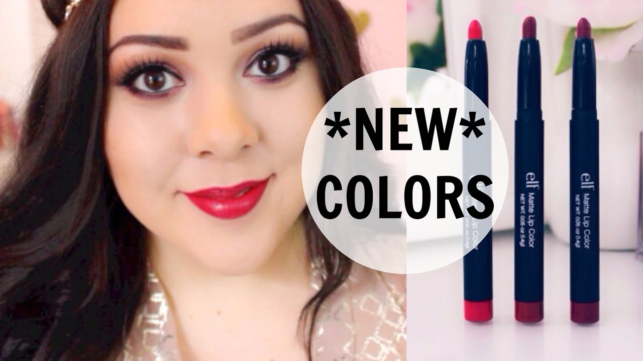 3 NEW ELF Matte Lip Colors! Lip Swatches and Review YouTube