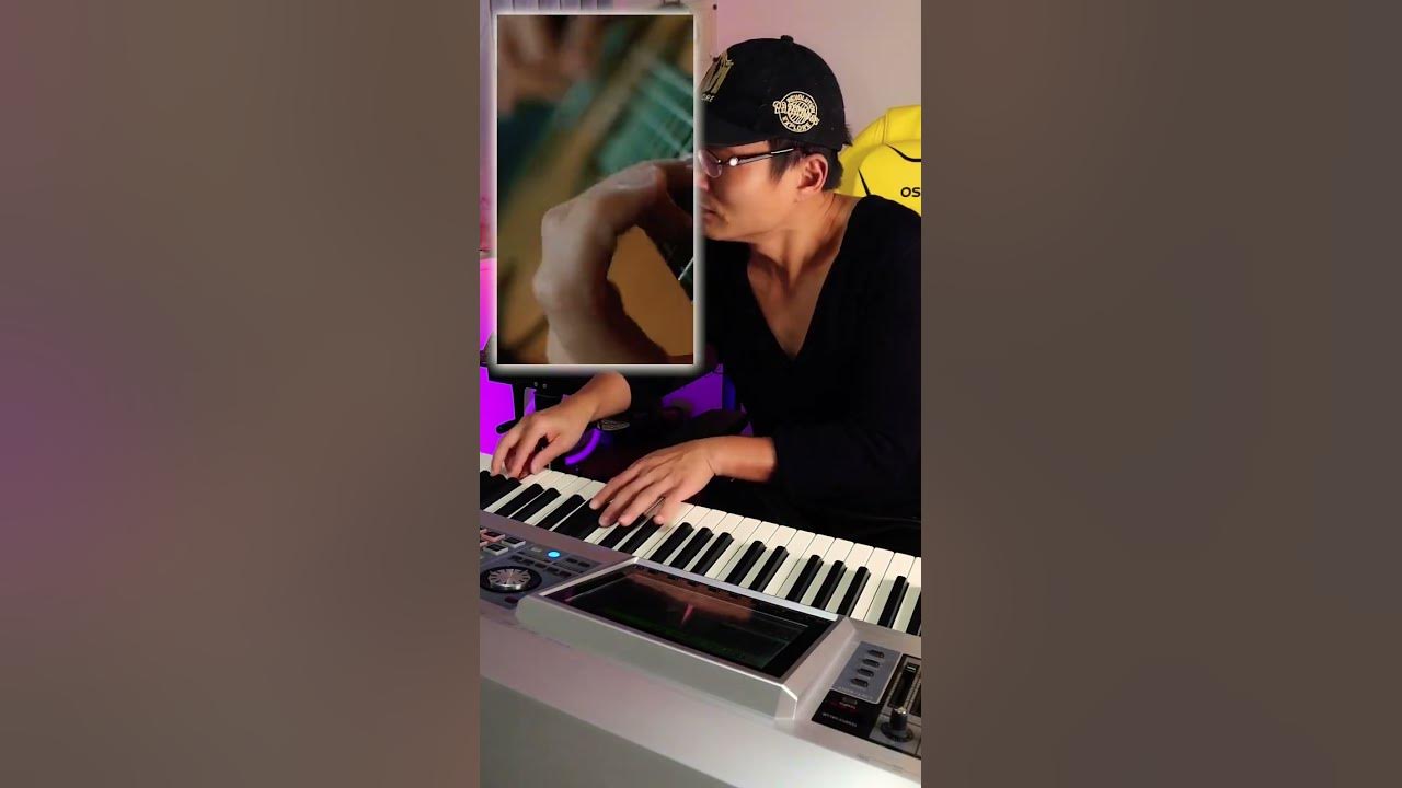 Libertango 🔥🎸🎹 Eric Yan with 40 Fingers #collab #shorts #guitar #tango #pianosolo #chillbeats