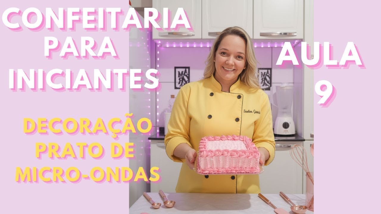 COMO DECORAR BOLO SEM BAILARINA | Usei Prato de Micro-ondas | Dicas para Iniciantes