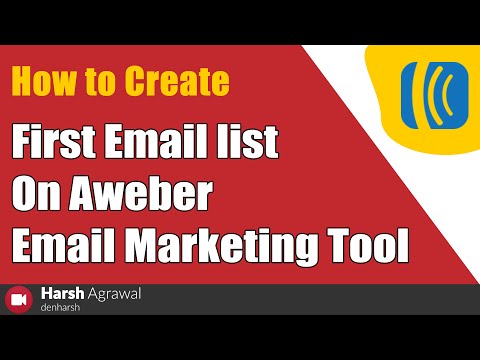 How to Create First Email list on Aweber Email Marketing Tool