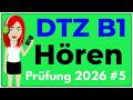 B1 DTZ B1 Hören Übung Teil 1-4 mit Lösungen 📘